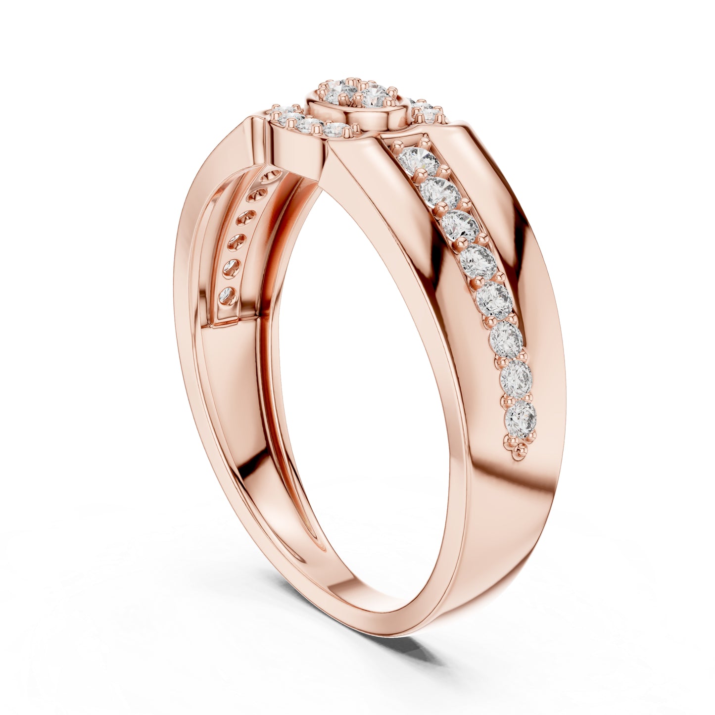 14K Yellow Gold Round Lab-Grown Diamond Ring for Women | Office Wear | Pure Carat