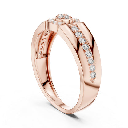14K Yellow Gold Round Lab-Grown Diamond Ring for Women | Office Wear | Pure Carat