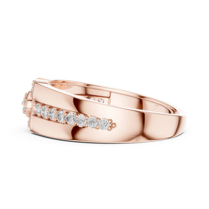 14K Yellow Gold Round Lab-Grown Diamond Ring for Women | Office Wear | Pure Carat