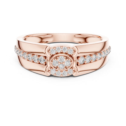 14K Yellow Gold Round Lab-Grown Diamond Ring for Women | Office Wear | Pure Carat