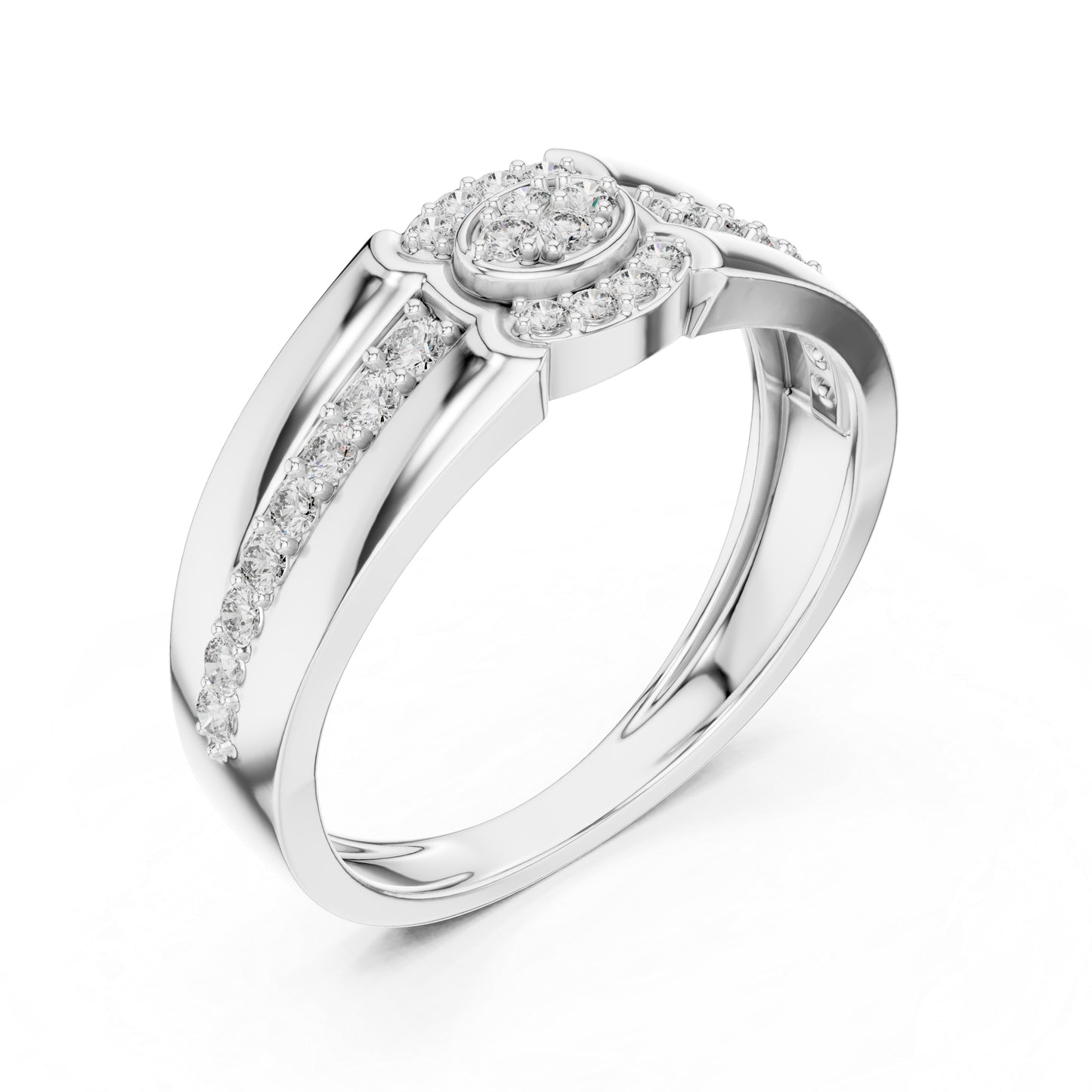 14K Yellow Gold Round Lab-Grown Diamond Ring for Women | Office Wear | Pure Carat