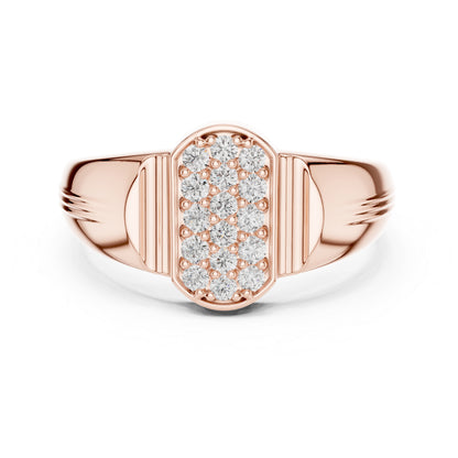 14K White Gold Round Lab-Grown Diamond Drop Ring for Women | Everyday Wear | Pure Carat