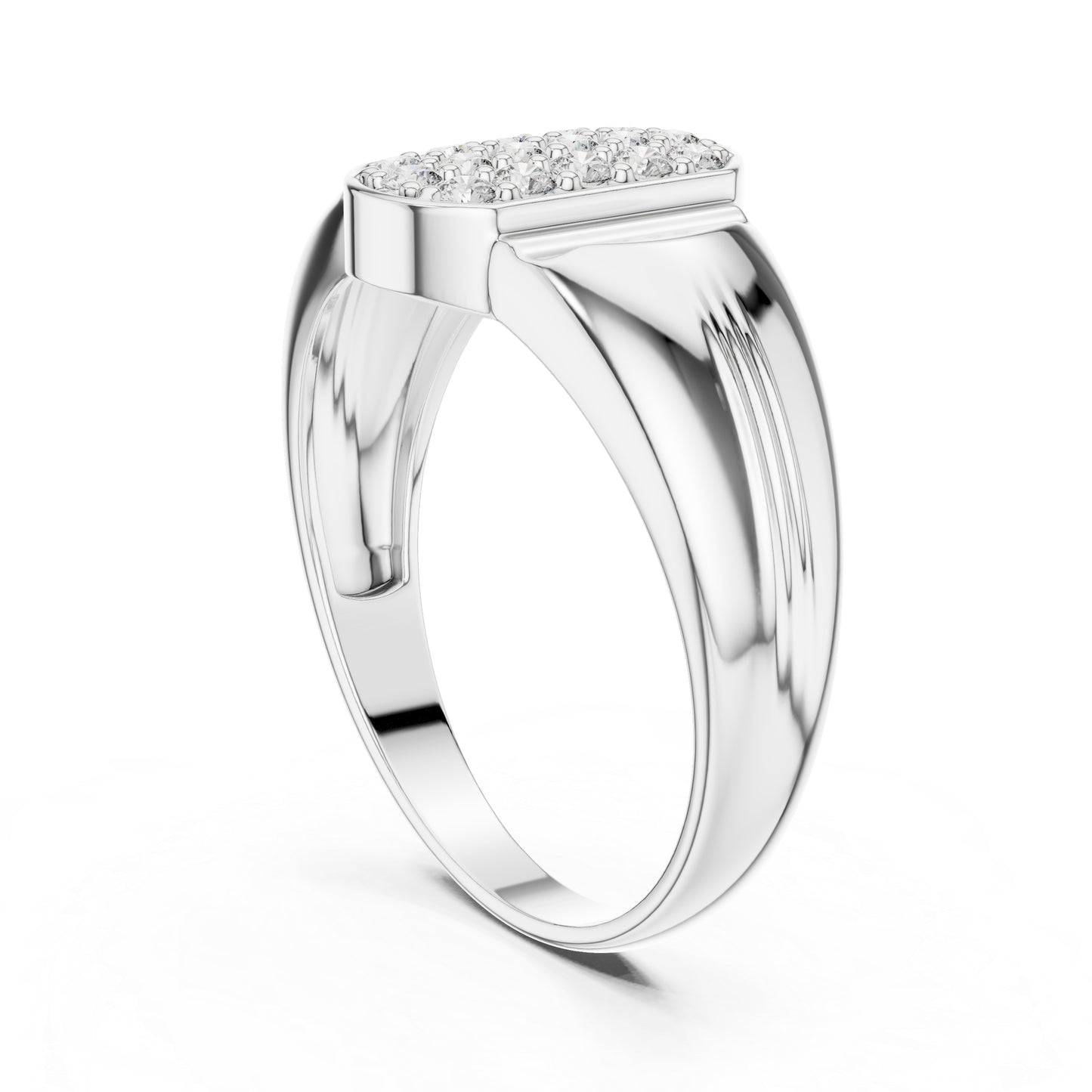 14K White Gold Round Lab-Grown Diamond Drop Ring for Women | Everyday Wear | Pure Carat