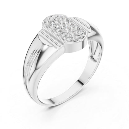 14K White Gold Round Lab-Grown Diamond Drop Ring for Women | Everyday Wear | Pure Carat