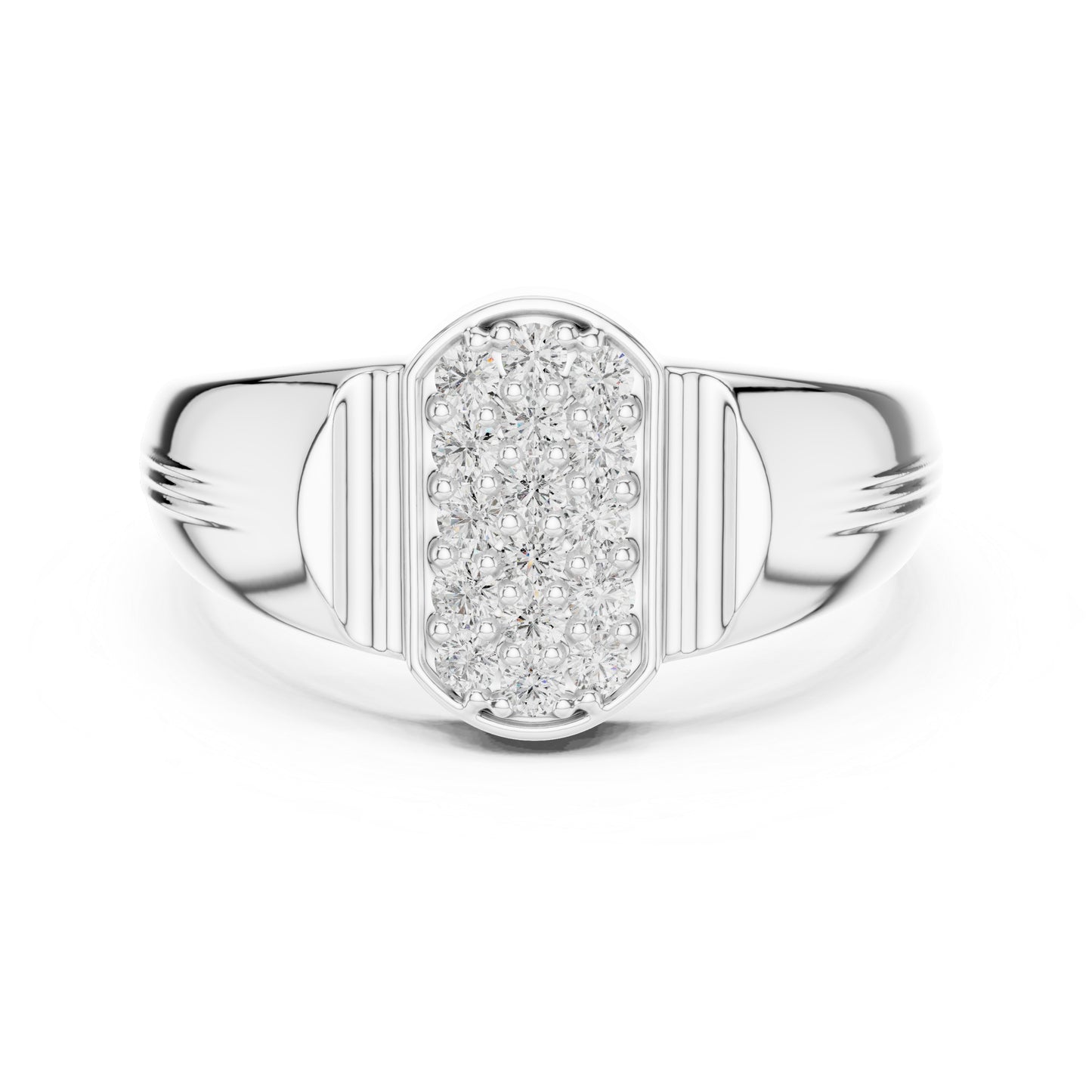14K White Gold Round Lab-Grown Diamond Drop Ring for Women | Everyday Wear | Pure Carat