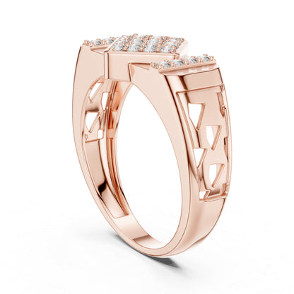 18K Rose Gold Round Lab-Grown Diamond Solitaire Ring for Women | Party Wear | Pure Carat