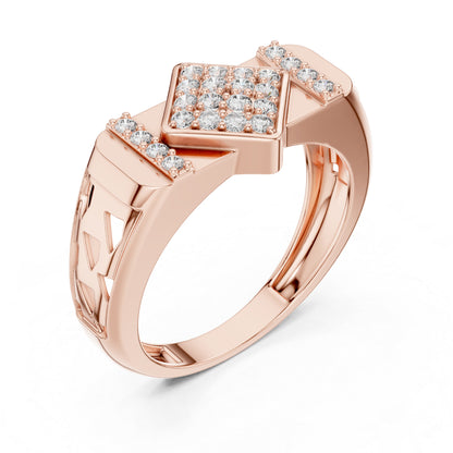18K Rose Gold Round Lab-Grown Diamond Solitaire Ring for Women | Party Wear | Pure Carat