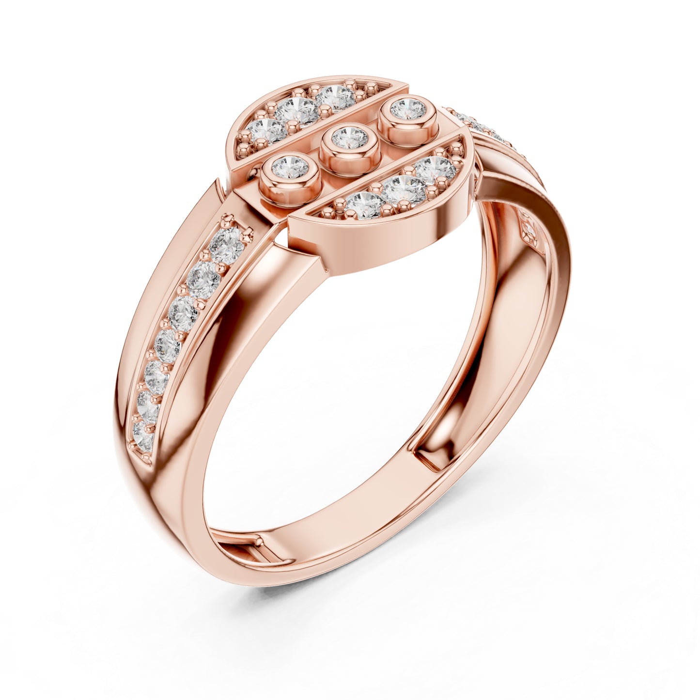 14K Yellow Gold Round Lab-Grown Diamond Stud Ring for Women | Anniversary Gift | Pure Carat