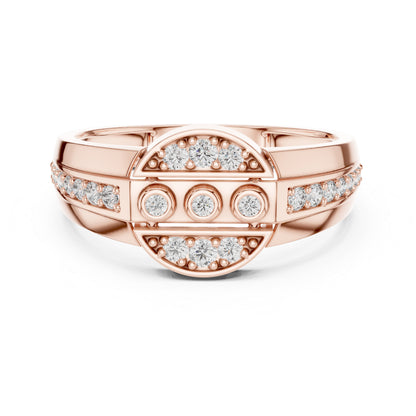 14K Yellow Gold Round Lab-Grown Diamond Stud Ring for Women | Anniversary Gift | Pure Carat