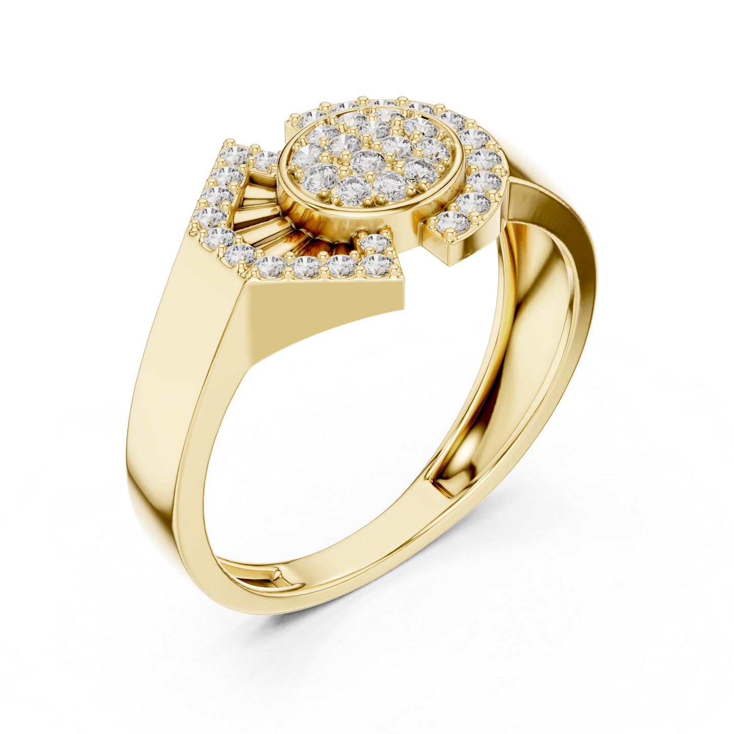 18K White Gold Round Lab-Grown Diamond Ring for Women | Everyday Wear | Pure Carat