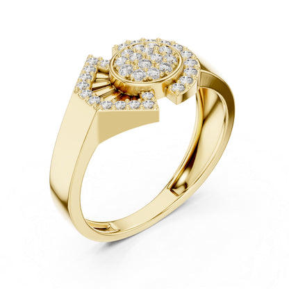 18K White Gold Round Lab-Grown Diamond Ring for Women | Everyday Wear | Pure Carat