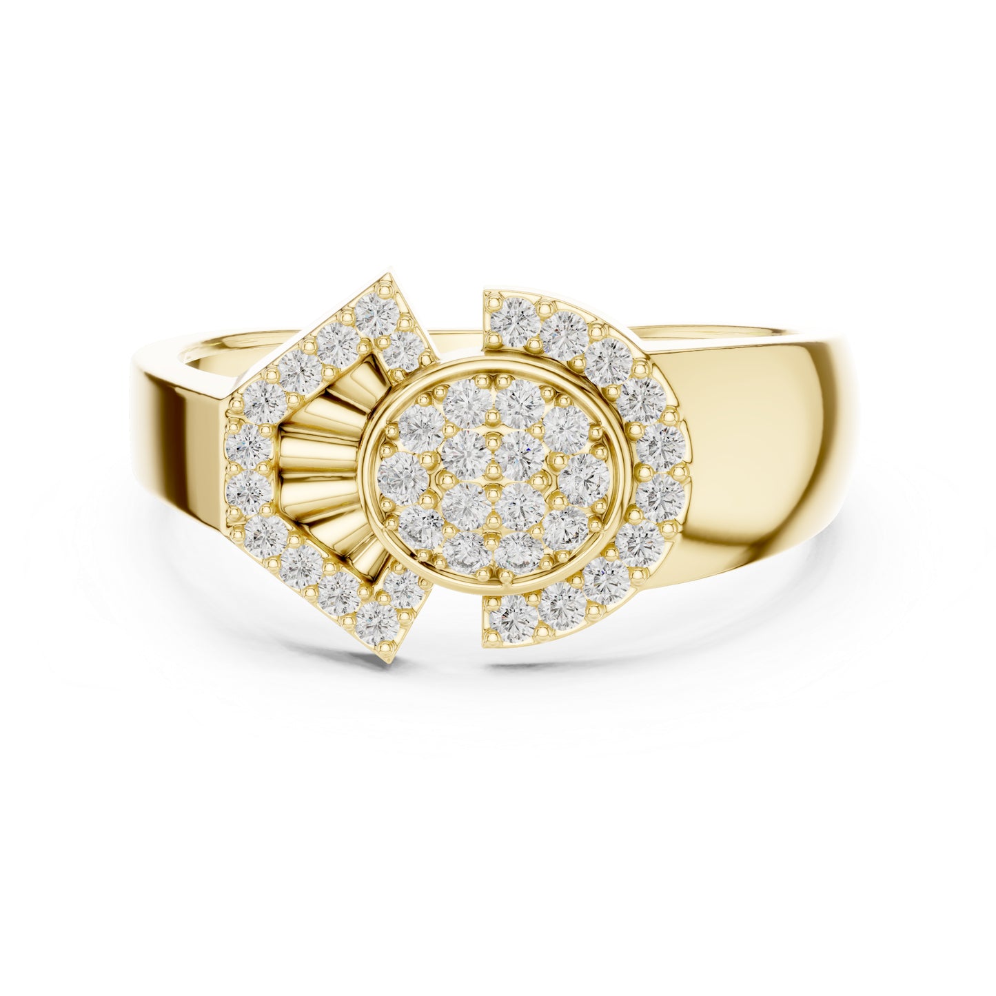 18K White Gold Round Lab-Grown Diamond Ring for Women | Everyday Wear | Pure Carat
