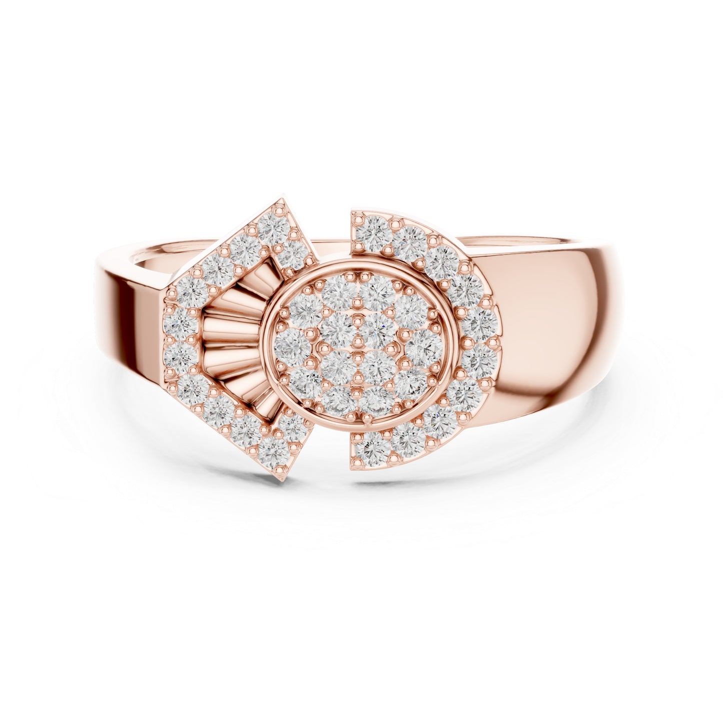 18K White Gold Round Lab-Grown Diamond Ring for Women | Everyday Wear | Pure Carat