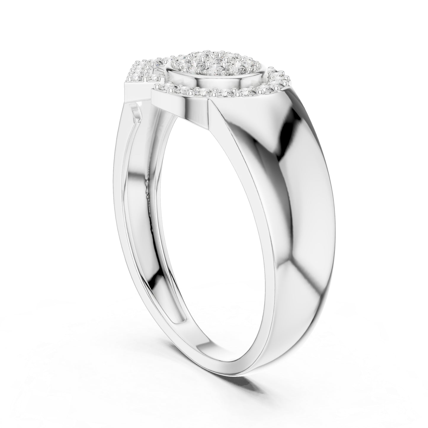 18K White Gold Round Lab-Grown Diamond Ring for Women | Everyday Wear | Pure Carat