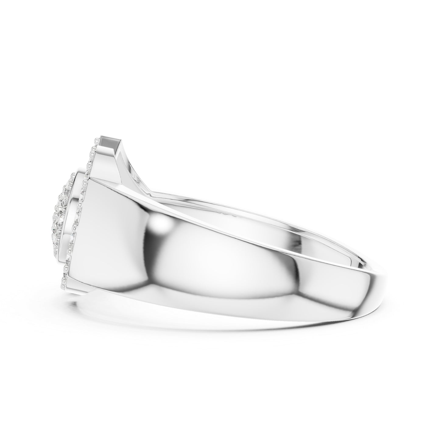 18K White Gold Round Lab-Grown Diamond Ring for Women | Everyday Wear | Pure Carat