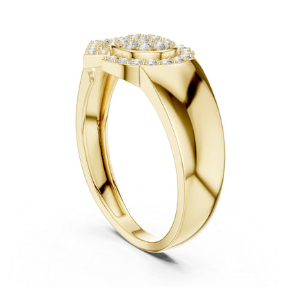 18K White Gold Round Lab-Grown Diamond Ring for Women | Everyday Wear | Pure Carat