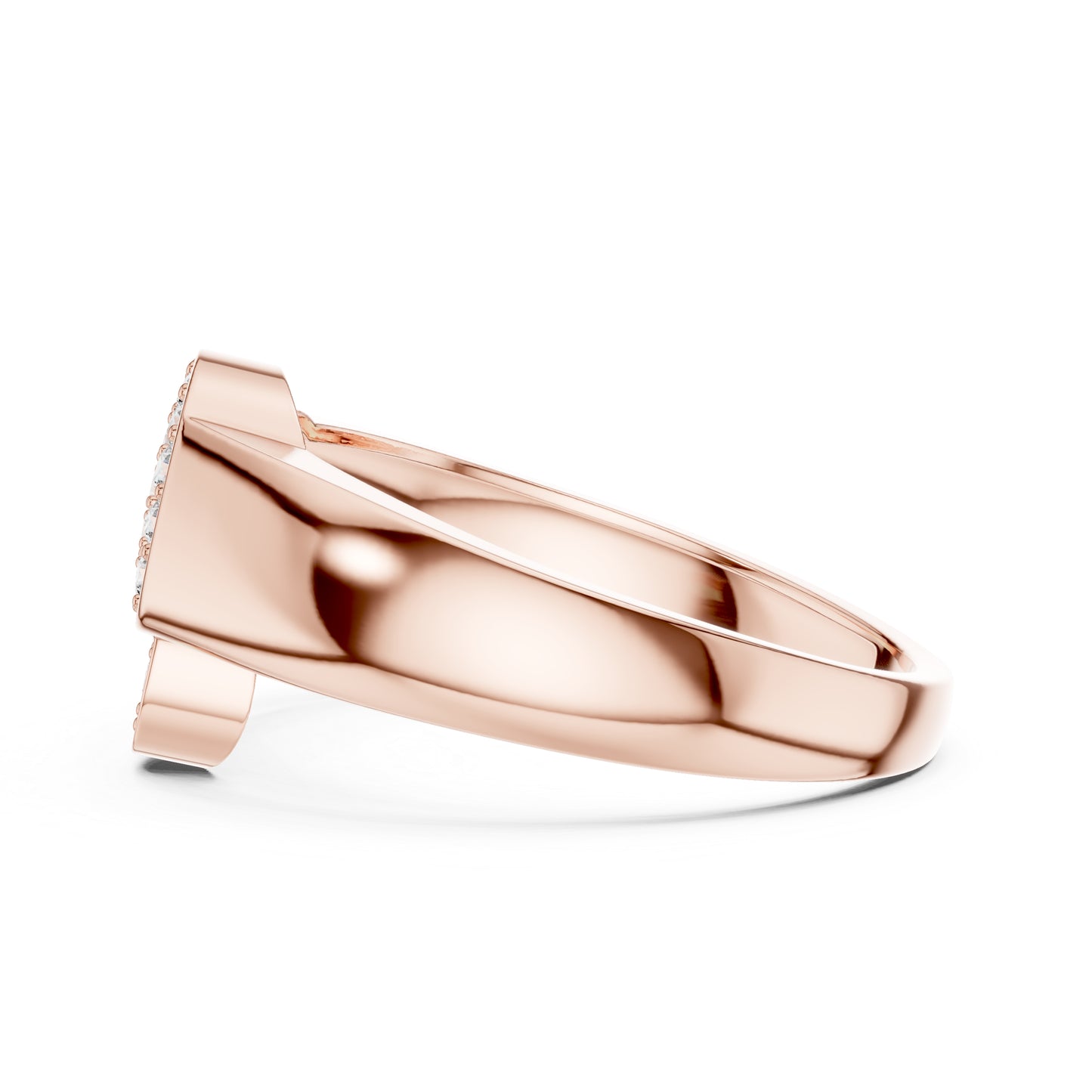 14K Rose Gold Round Lab-Grown Diamond Engagement Ring for Women | Pure Carat