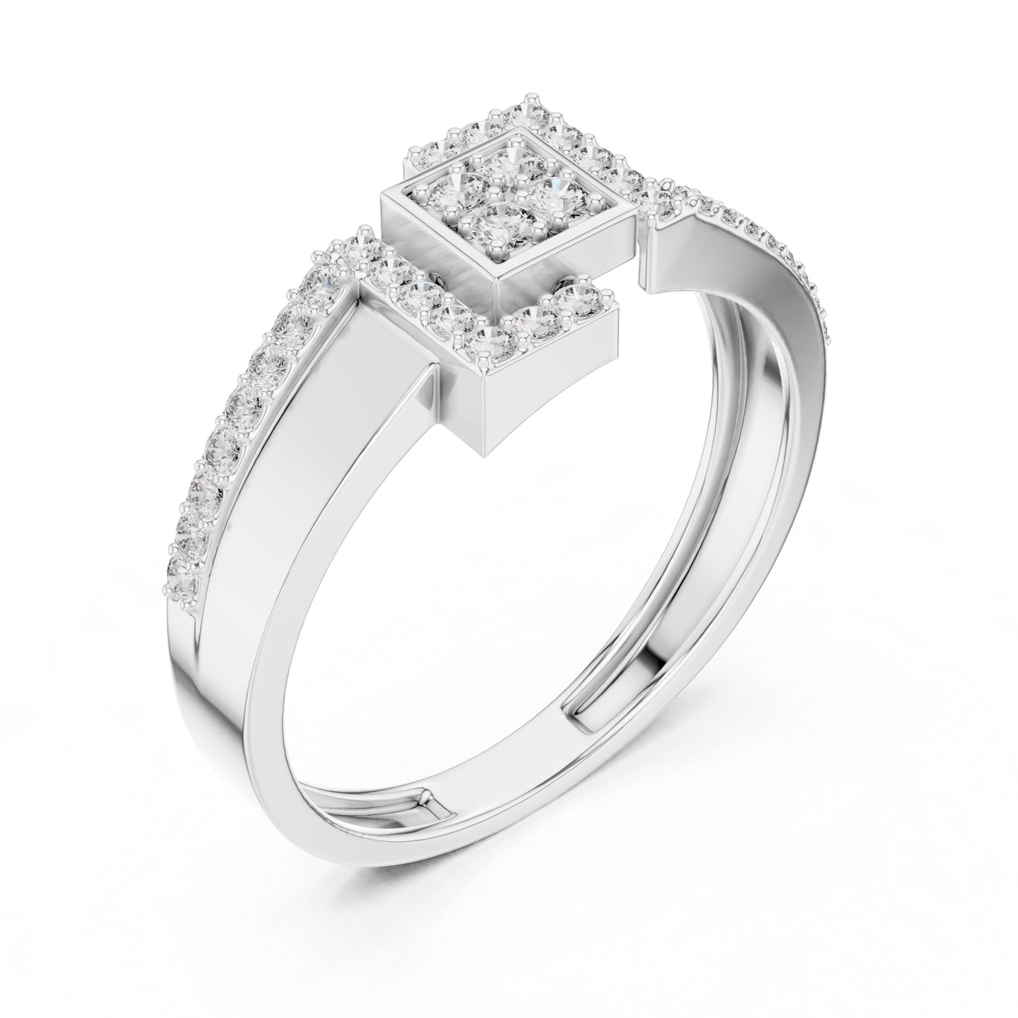 14K White Gold Round Lab-Grown Diamond Wedding Ring for Women | Pure Carat