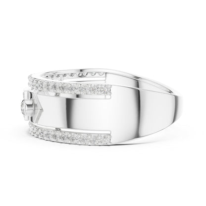 18K Yellow Gold Round Lab-Grown Diamond Ring for Women | Office Wear | Pure Carat