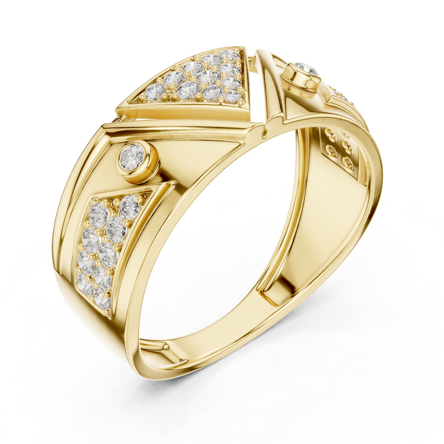 14K Yellow Gold Round Lab-Grown Diamond Bridal Ring for Women | Pure Carat