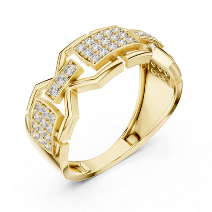 18K Rose Gold Round Lab-Grown Diamond Drop Ring for Women | Everyday Wear | Pure Carat