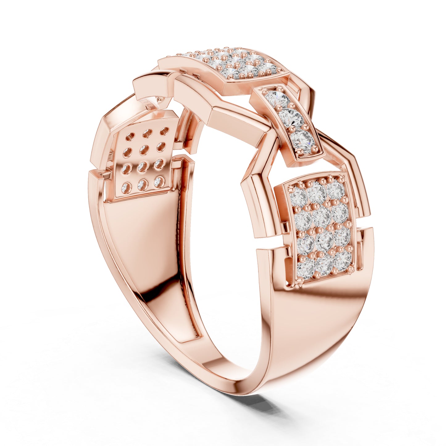 18K Rose Gold Round Lab-Grown Diamond Drop Ring for Women | Everyday Wear | Pure Carat