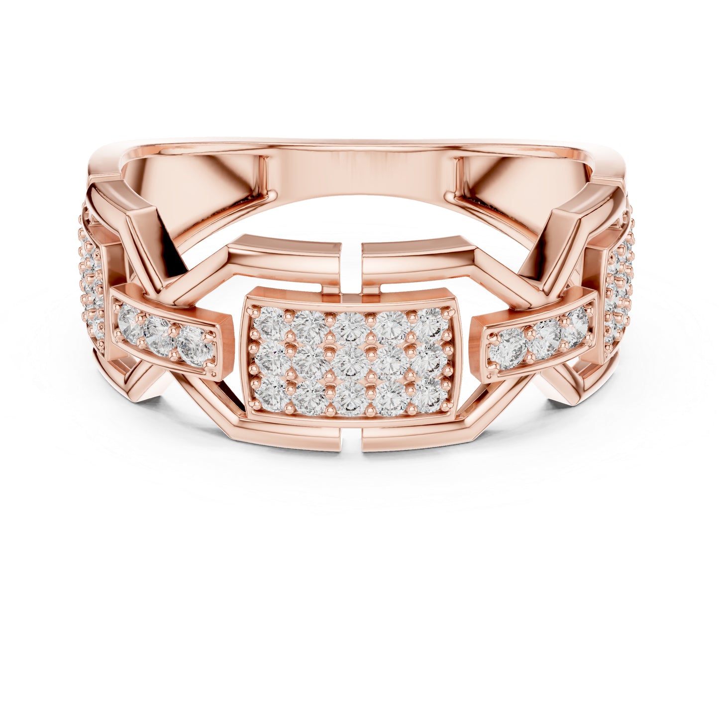 18K Rose Gold Round Lab-Grown Diamond Drop Ring for Women | Everyday Wear | Pure Carat