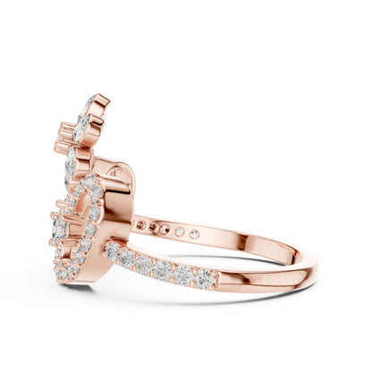 18K Yellow Gold Round Lab-Grown Diamond Ring for Women | Anniversary Gift | Pure Carat