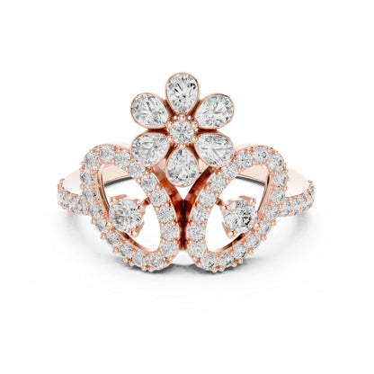 18K Yellow Gold Round Lab-Grown Diamond Ring for Women | Anniversary Gift | Pure Carat
