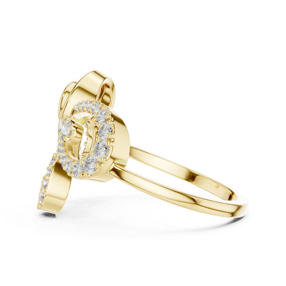 18K Yellow Gold Round Lab-Grown Diamond Solitaire Ring for Women | Party Wear | Pure Carat