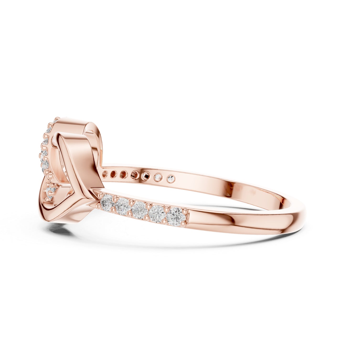 14K White Gold Round Lab-Grown Diamond Engagement Ring for Women | Pure Carat