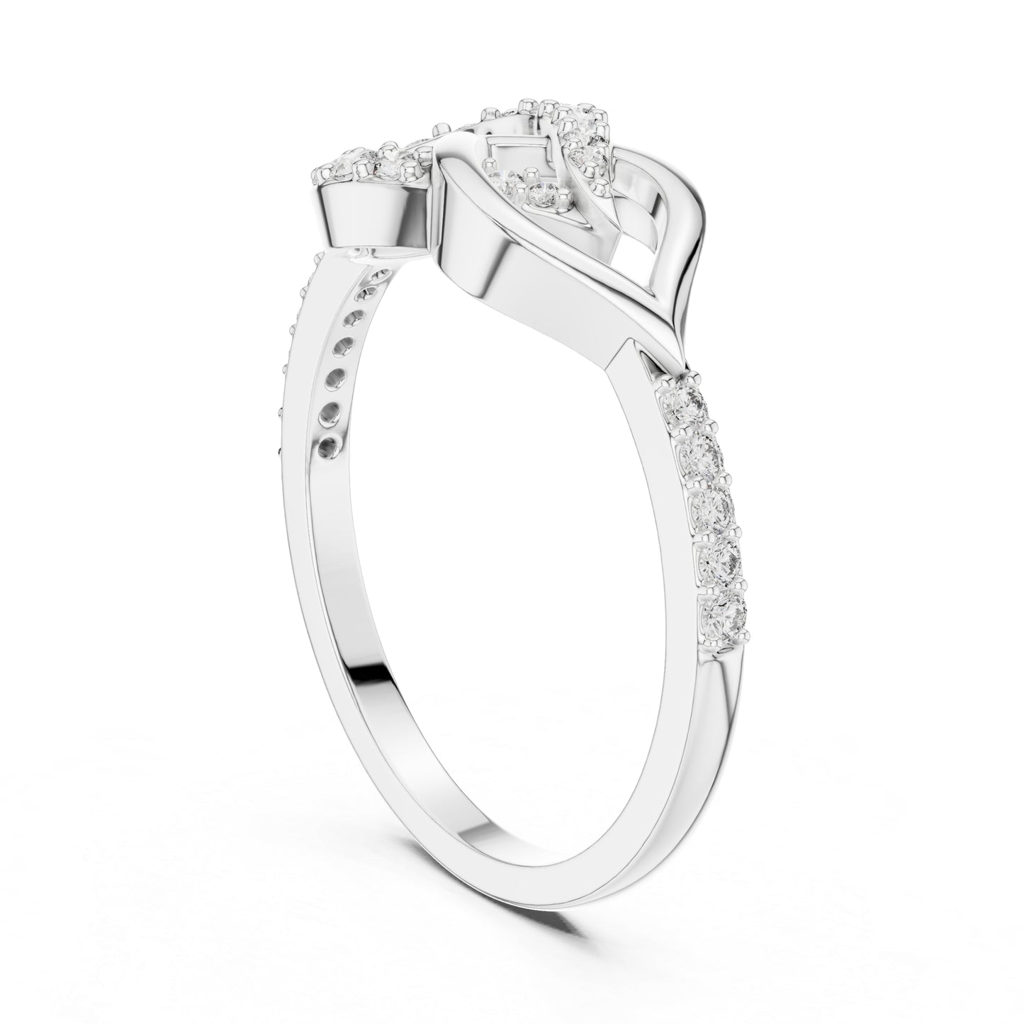 14K White Gold Round Lab-Grown Diamond Engagement Ring for Women | Pure Carat