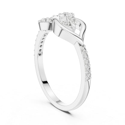 14K White Gold Round Lab-Grown Diamond Engagement Ring for Women | Pure Carat