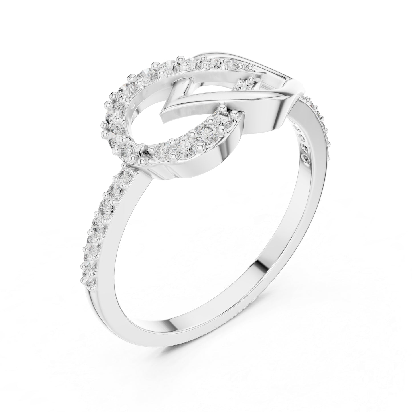 14K White Gold Round Lab-Grown Diamond Engagement Ring for Women | Pure Carat