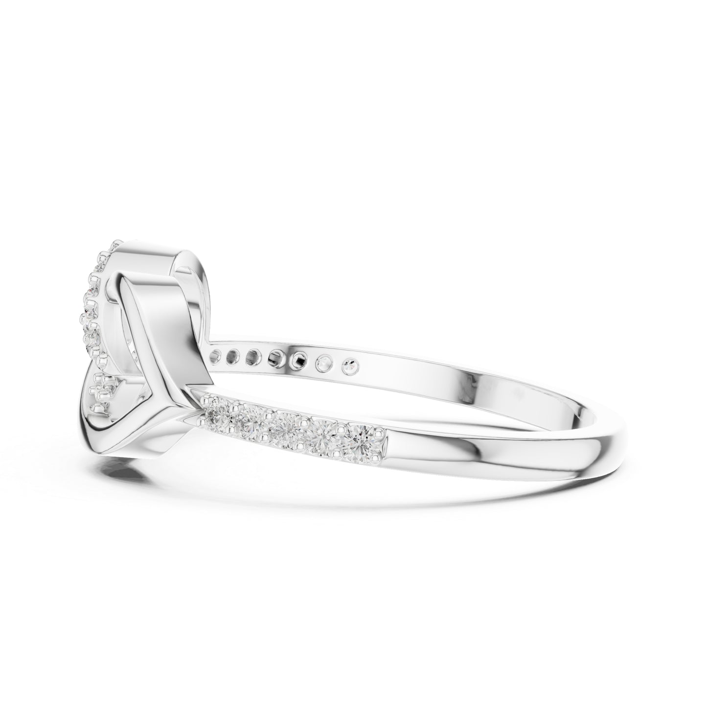 14K White Gold Round Lab-Grown Diamond Engagement Ring for Women | Pure Carat