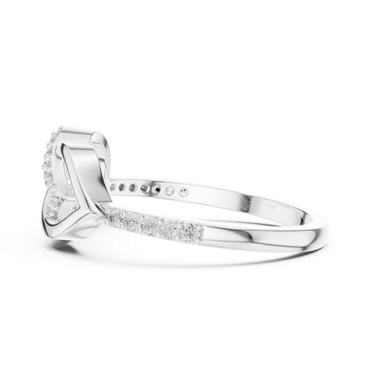 14K White Gold Round Lab-Grown Diamond Engagement Ring for Women | Pure Carat