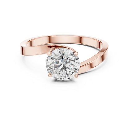 PureCarat 18K White Gold Round Lab-Grown Diamond Women’s Ring