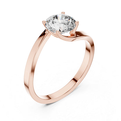 PureCarat 18K White Gold Round Lab-Grown Diamond Women’s Ring