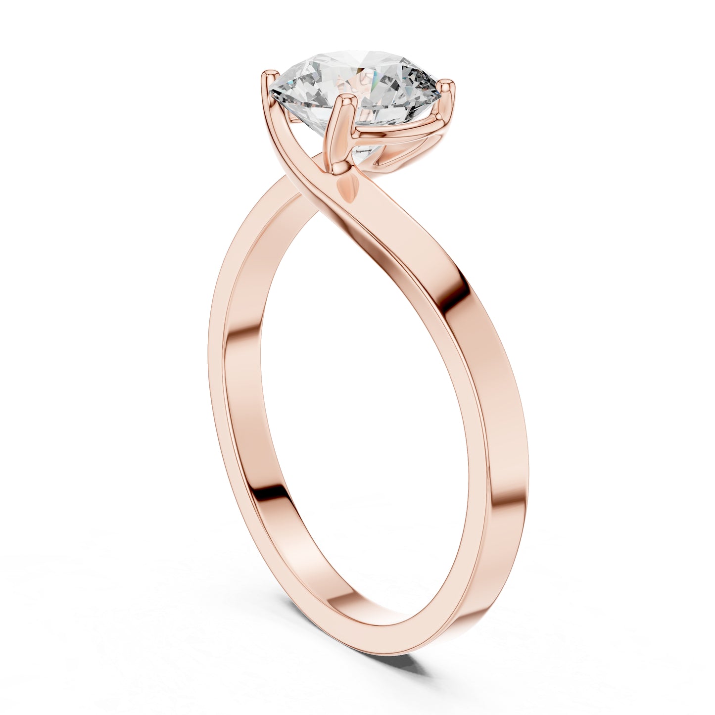 PureCarat 18K White Gold Round Lab-Grown Diamond Women’s Ring