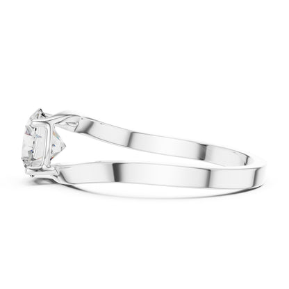 PureCarat 18K White Gold Round Lab-Grown Diamond Women’s Ring