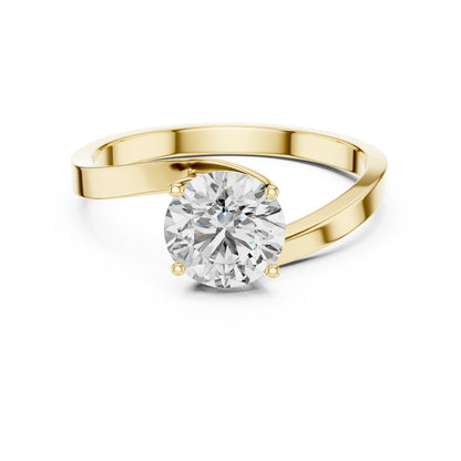 PureCarat 18K White Gold Round Lab-Grown Diamond Women’s Ring