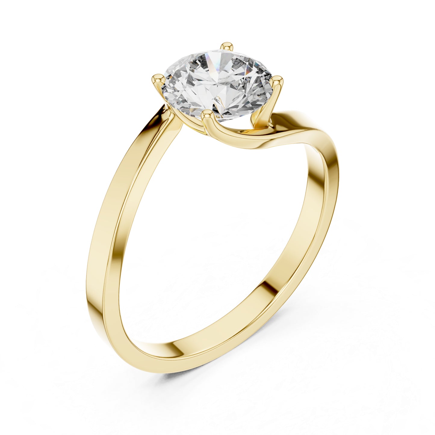 PureCarat 18K White Gold Round Lab-Grown Diamond Women’s Ring