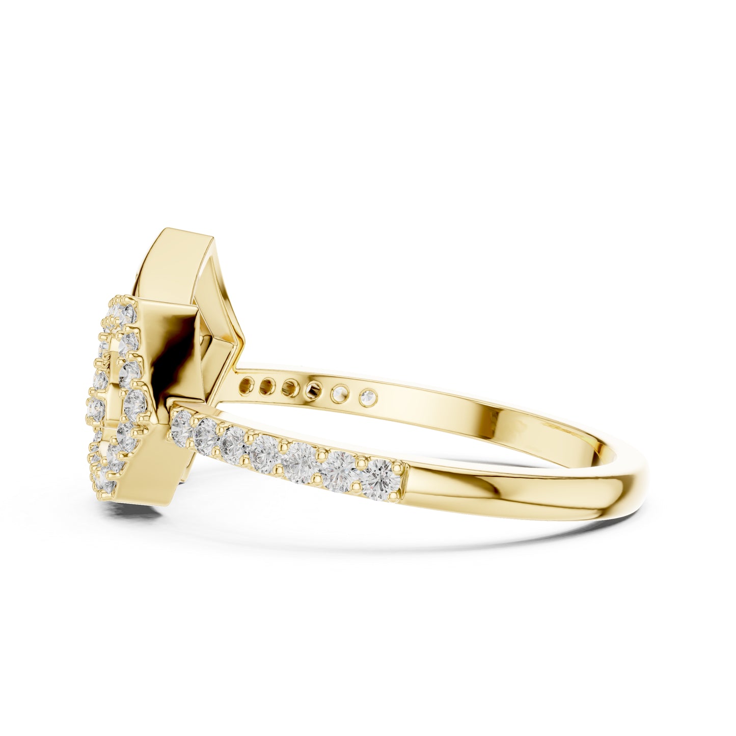14K Rose Gold Round Lab-Grown Diamond Ring for Women | Office Wear | Pure Carat