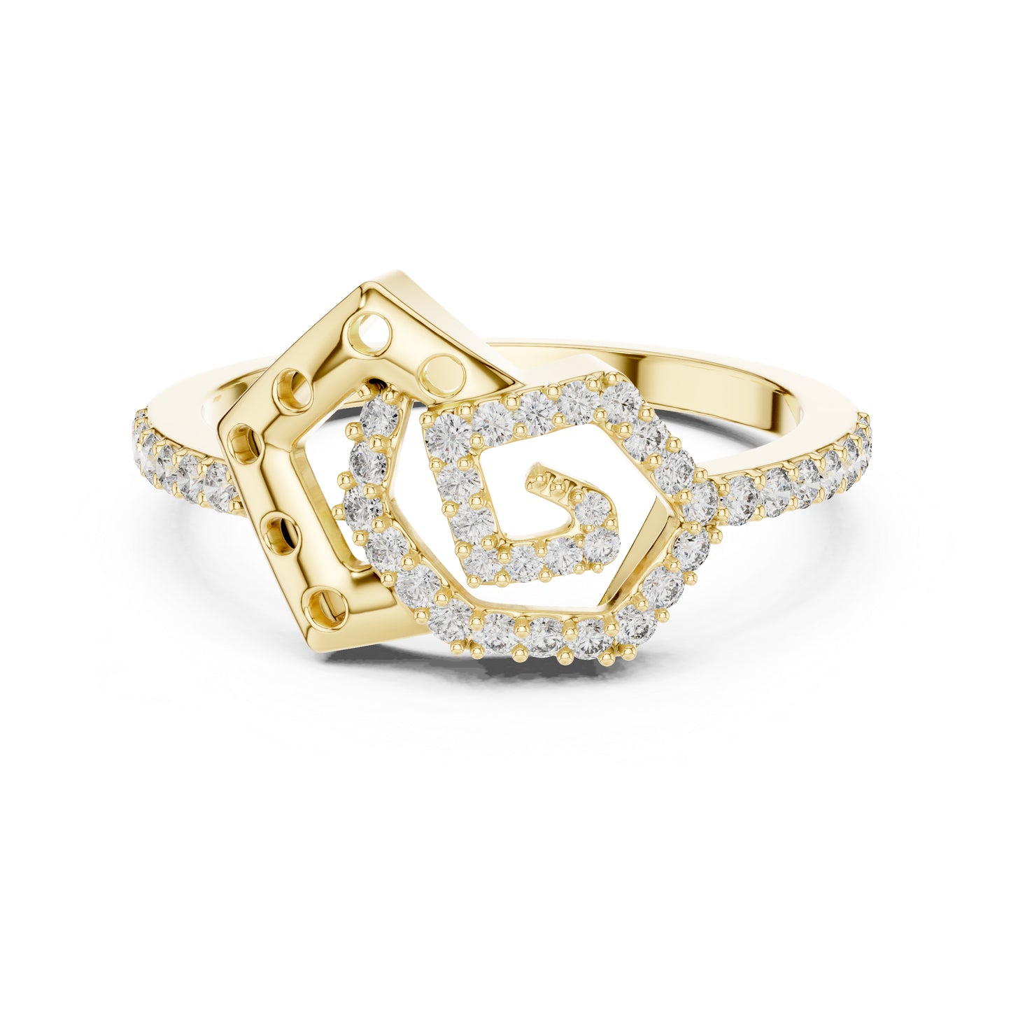 14K Rose Gold Round Lab-Grown Diamond Ring for Women | Office Wear | Pure Carat