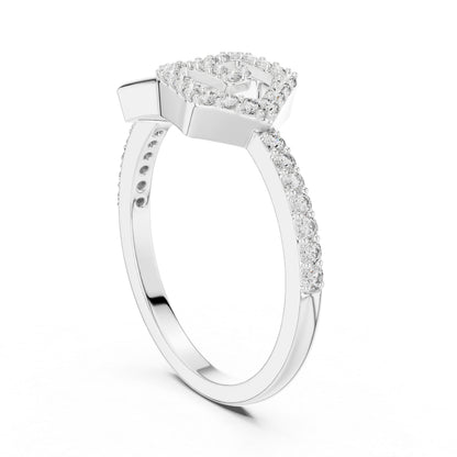 14K Rose Gold Round Lab-Grown Diamond Ring for Women | Office Wear | Pure Carat