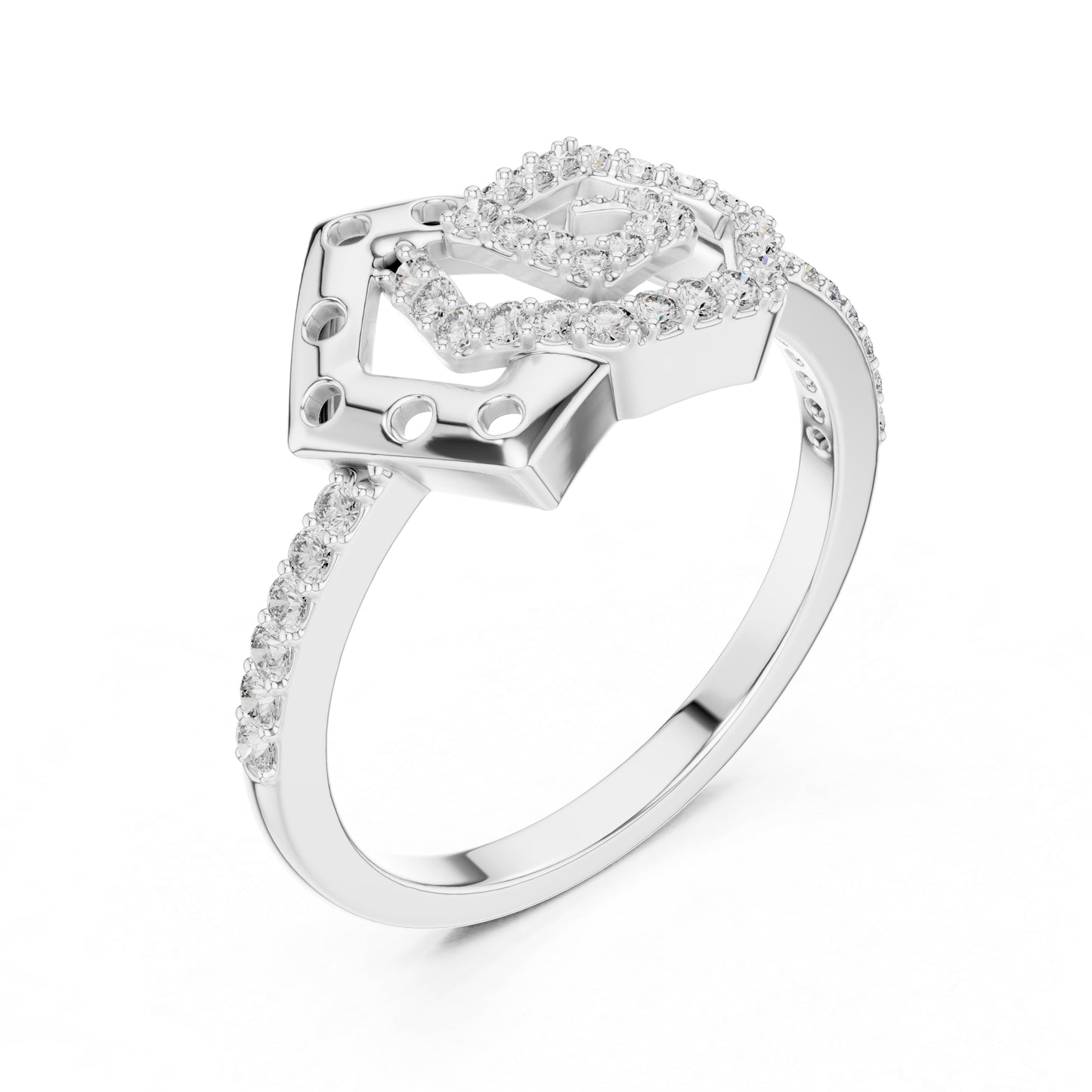 14K Rose Gold Round Lab-Grown Diamond Ring for Women | Office Wear | Pure Carat