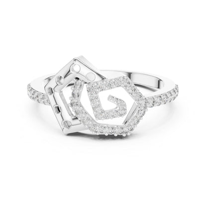 14K Rose Gold Round Lab-Grown Diamond Ring for Women | Office Wear | Pure Carat