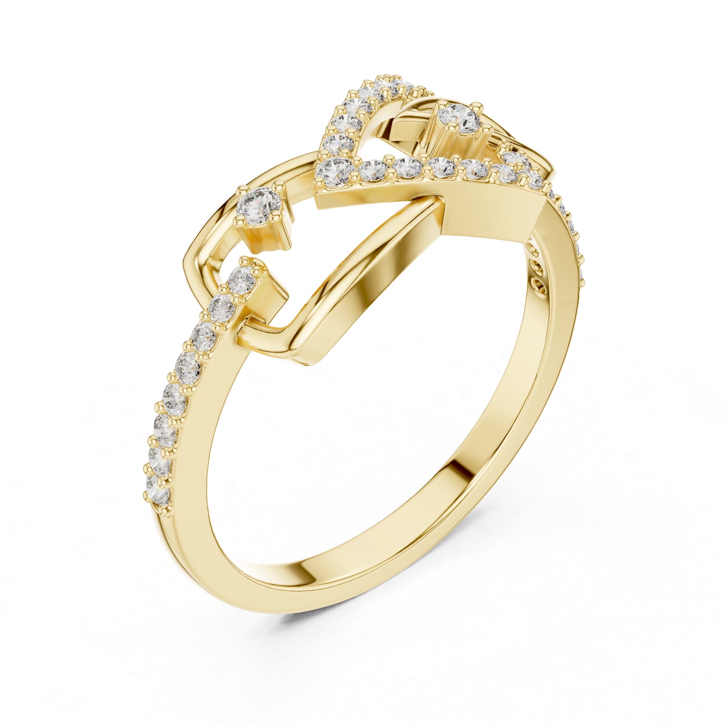 18K Yellow Gold Round Lab-Grown Diamond Bridal Ring for Women | Pure Carat