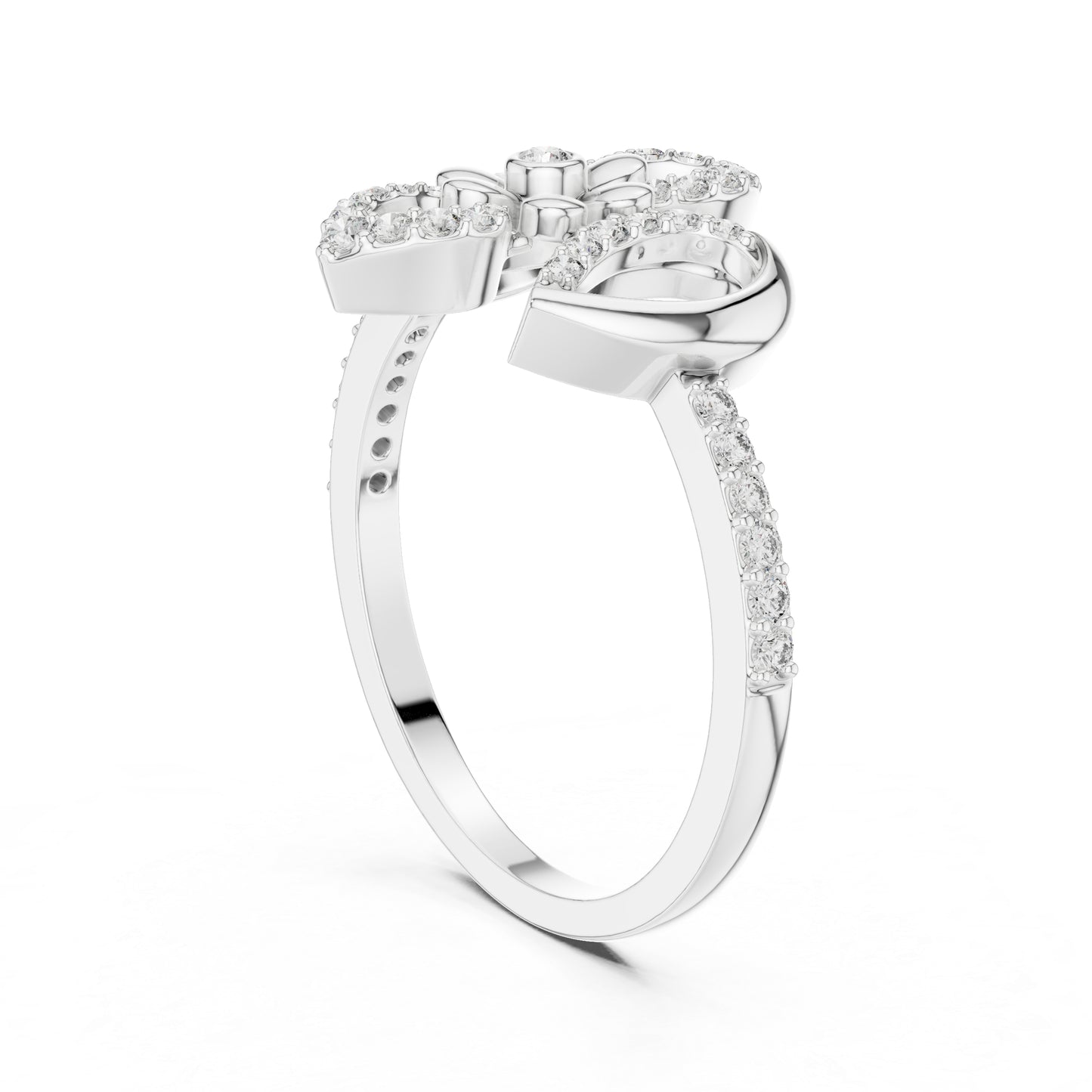 14K Yellow Gold Round Lab-Grown Diamond Drop Ring for Women | Everyday Wear | Pure Carat