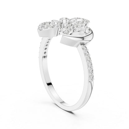14K Yellow Gold Round Lab-Grown Diamond Drop Ring for Women | Everyday Wear | Pure Carat